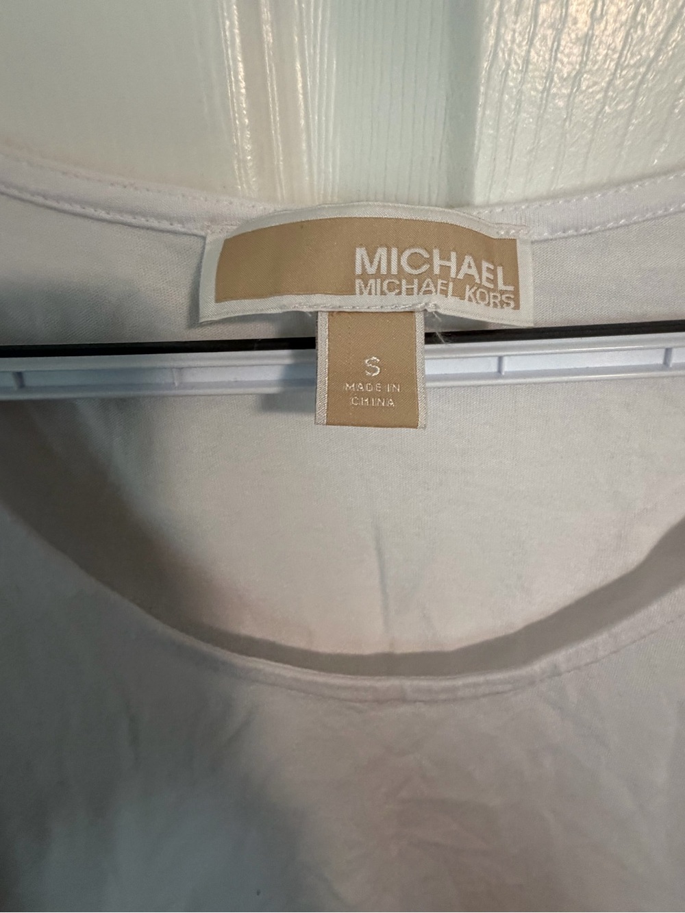 Michael Kors White Peplum Scoop Neck Tank - Picture 2 of 7